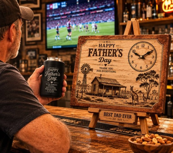 Father's Day Message Engraved Clock