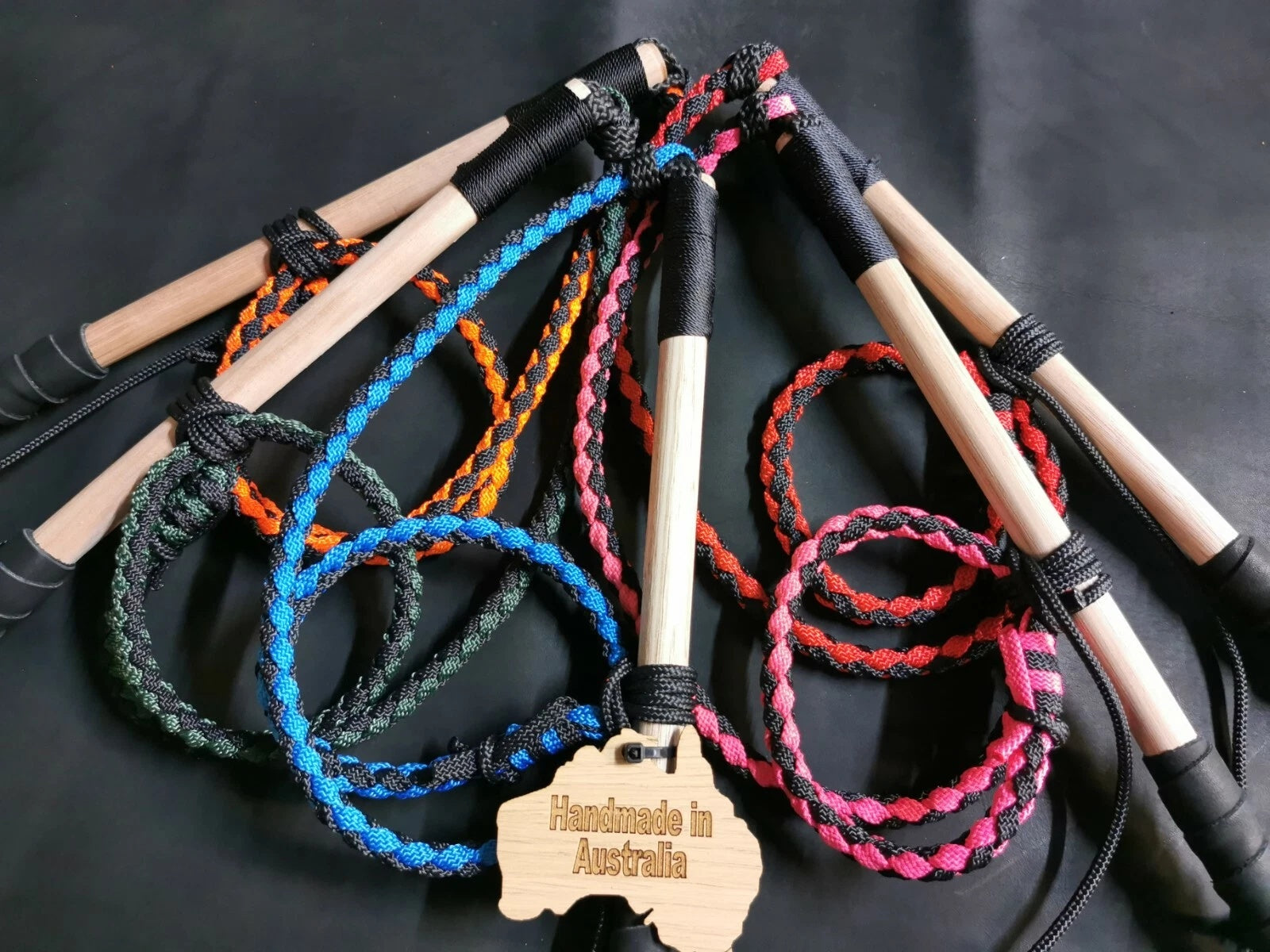 2.5ft Nylon Stock Whip. (approx 6ft overall)